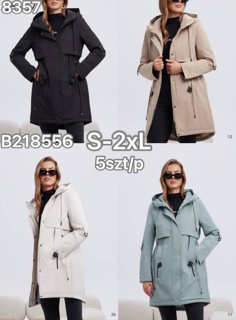 Kurtki damskie cienki Roz S-2XL, Mix Kolor .Paczka 5 szt