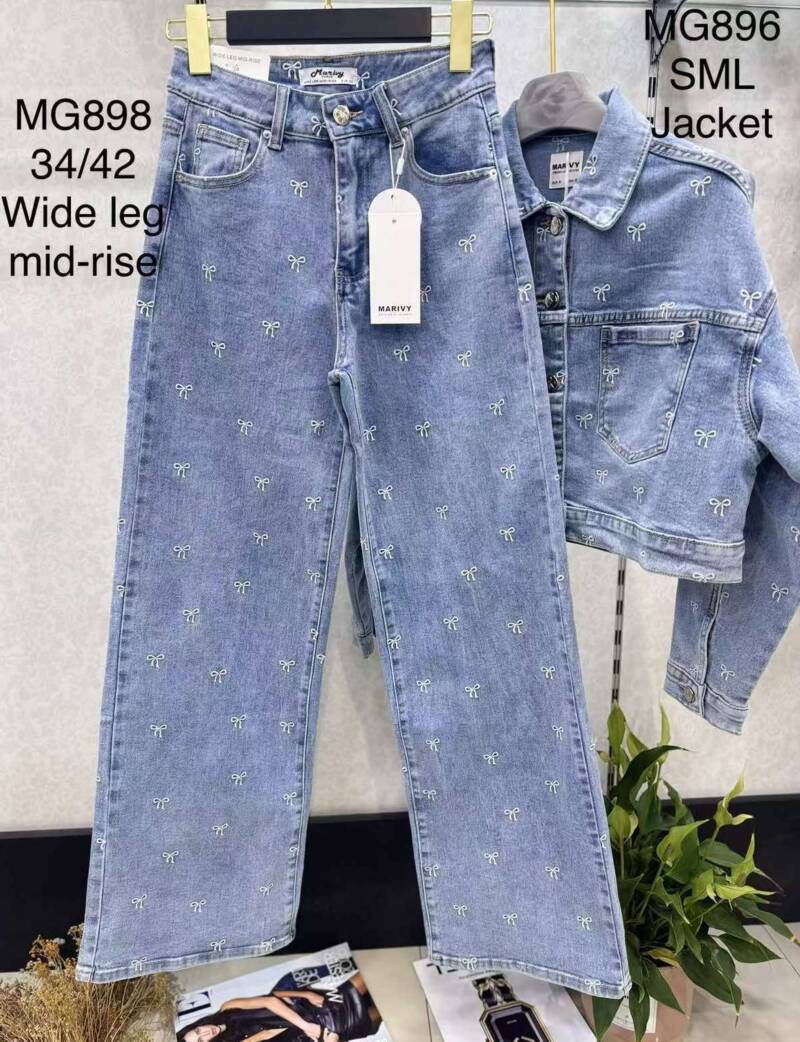 Komplet damskie jeansy Roz 34-42, 1 Kolor Paczka 10 szt 1