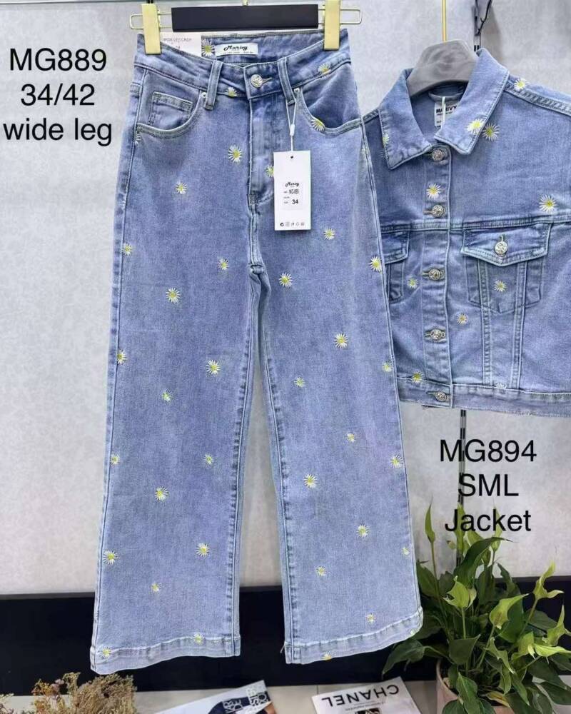 Komplet damskie jeansy Roz 34-42, 1 Kolor Paczka 10 szt 1