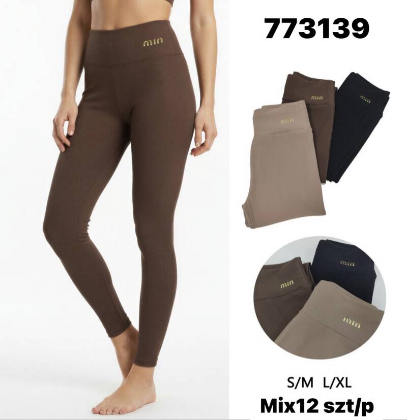 Legginsy damskie Roz S/M-L/XL , Mix Kolor Paczka 12 szt