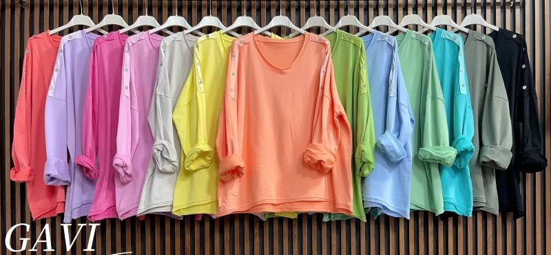 Bluzki damskie (Włoskie produkt) Roz Standard, Mix Kolor Paczka 5 szt