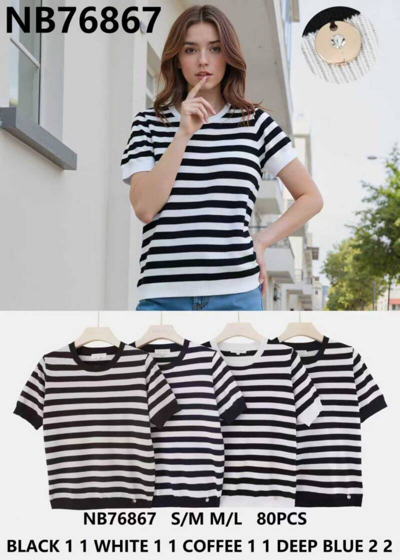 Bluzka damskie (Francja produkt) Roz S/M-L/XL, Mix Kolor .Paczka 10 szt