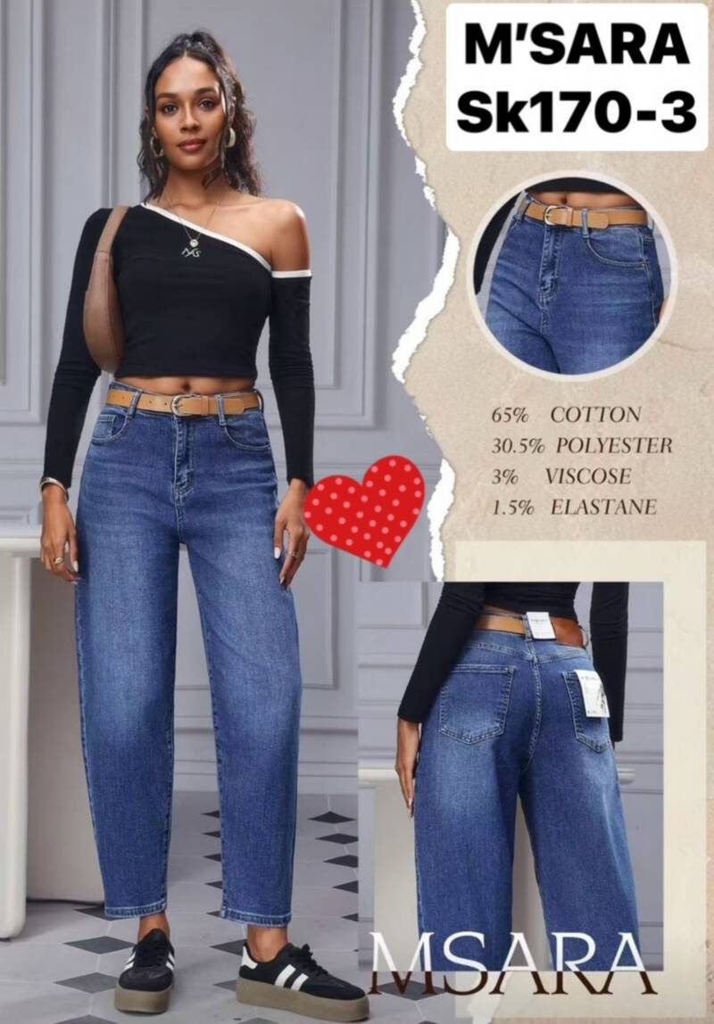 Spodnie damskie jeansy Roz XS-XL, 1 Kolor Paczka 12 szt