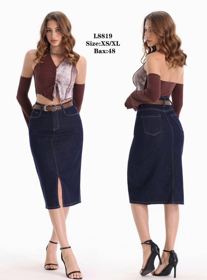 Spódnice damskie jeansy Roz XS-XL, 1 Kolor Paczka 10 szt 1