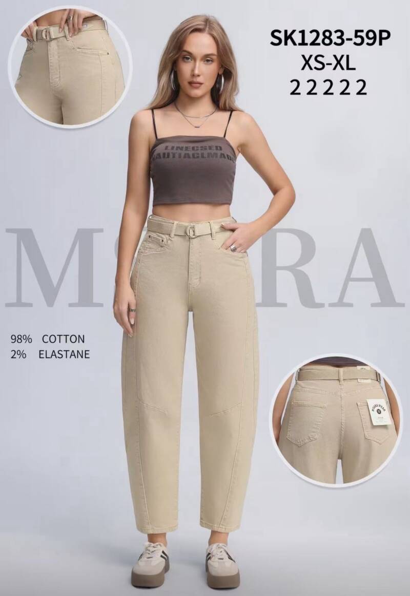 Spodnie damskie jeansy Roz XS-XL, 1 Kolor Paczka 10 szt