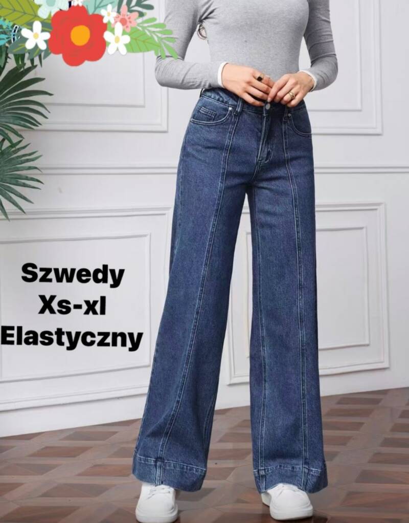 Spodnie damskie jeansy Roz XS-XL, 1 Kolor Paczka 12 szt