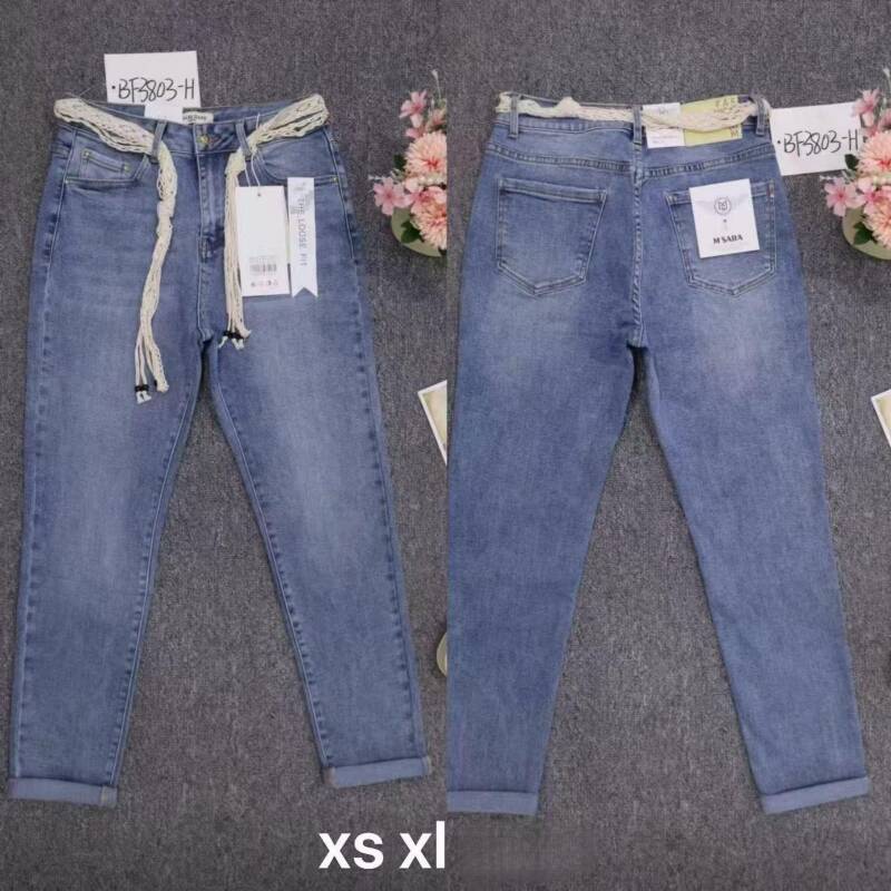 Spodnie damskie jeansy Roz XS-XL, 1 Kolor Paczka 10 szt