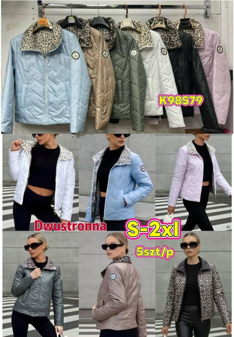 Kurtki damskie zimowe Roz S-2XL, Mix Kolor .Paczka 5 szt 1