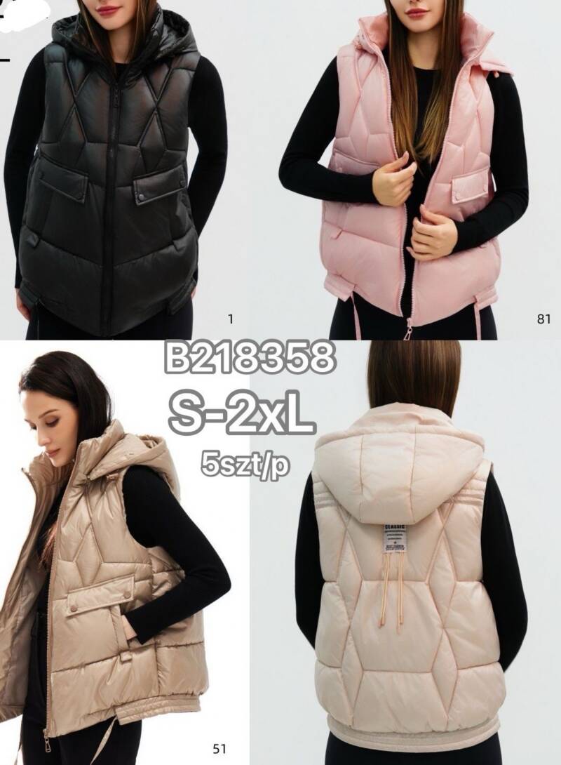 Kamizelki damskie Roz S-2XL, Mix Kolor .Paczka 5 szt