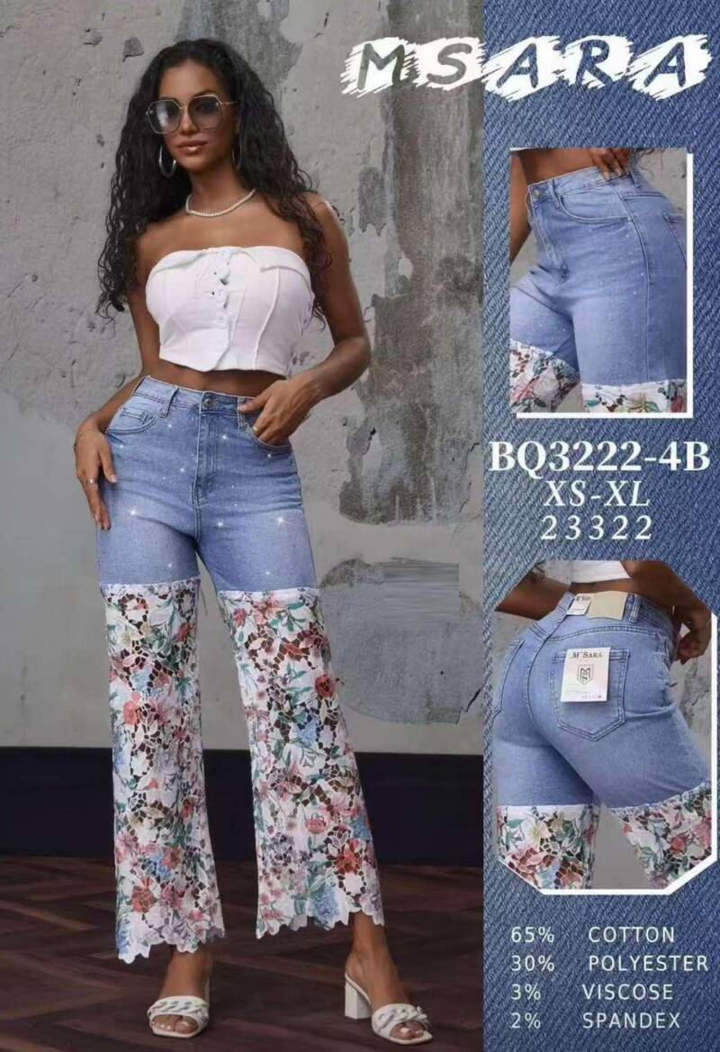 Spodnie damskie jeansy Roz XS-XL, 1 Kolor Paczka 12 szt