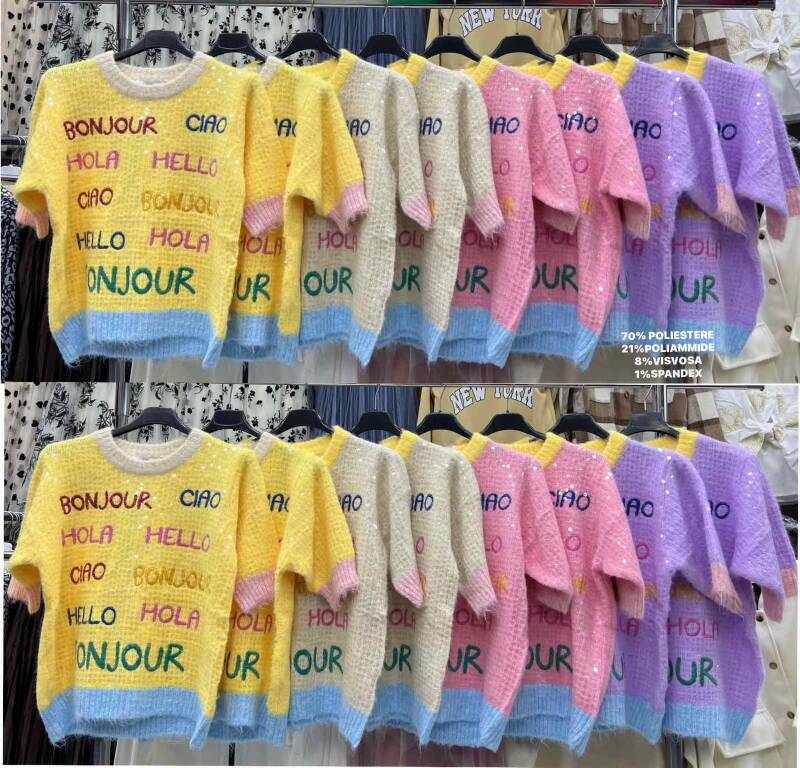 Swetry damskie Roz Standard, Mix Kolor Paczka 10 szt