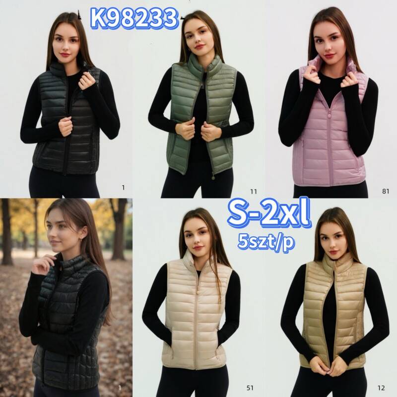 Kamizelki damskie Roz S-2XL, Mix Kolor .Paczka 5 szt