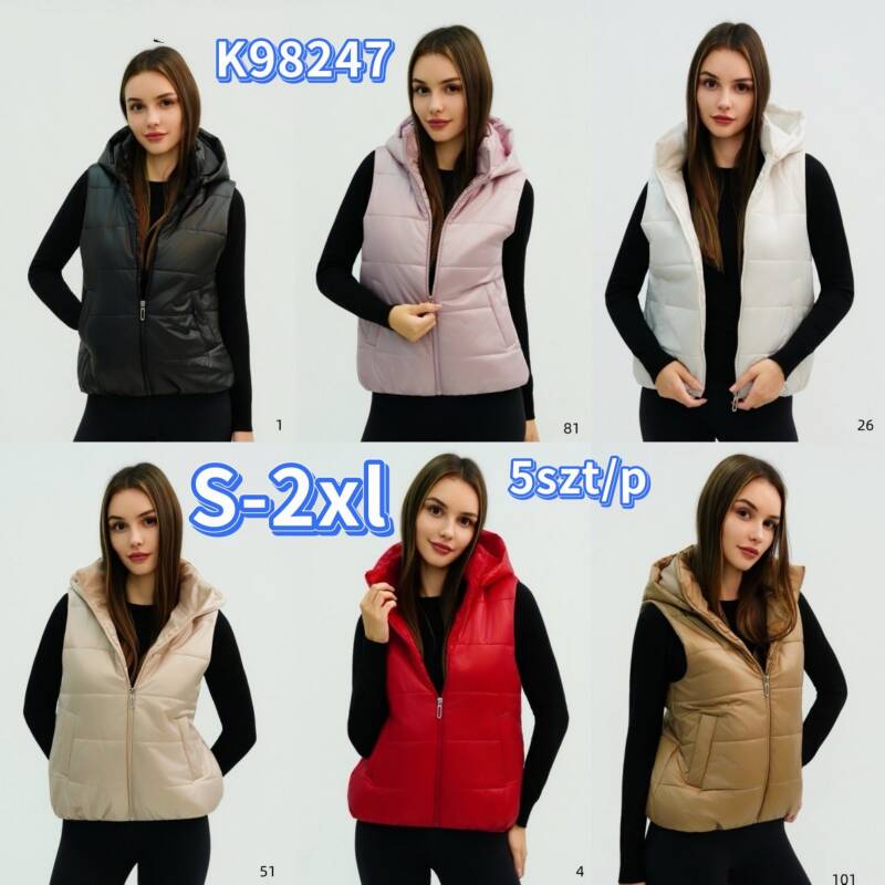 Kamizelki damskie Roz S-2XL, Mix Kolor .Paczka 5 szt 1