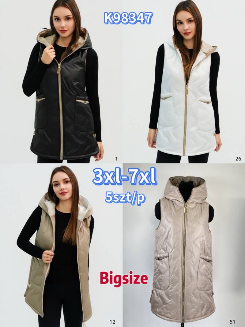 Kamizelki damskie Roz S-2XL, Mix Kolor .Paczka 5 szt