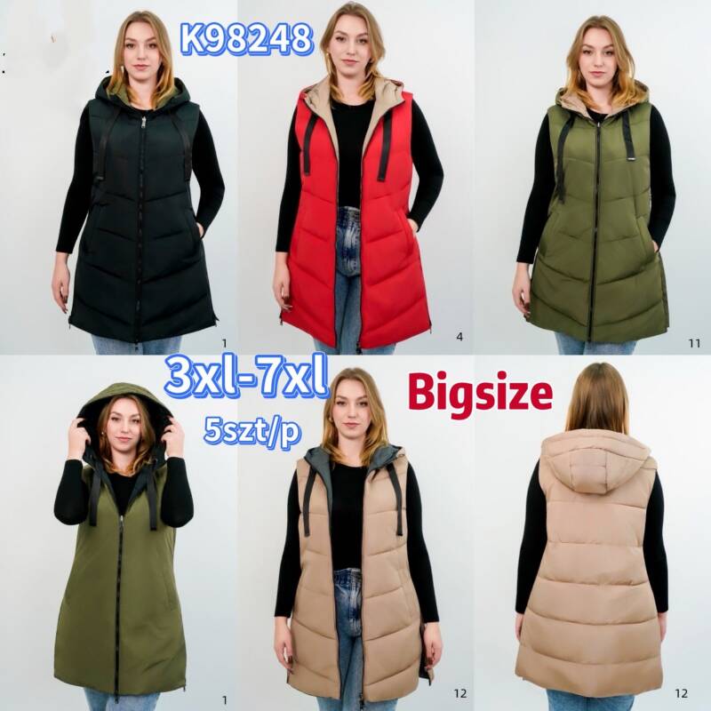 Kamizelki damskie Roz 3XL-7XL, Mix Kolor .Paczka 5 szt