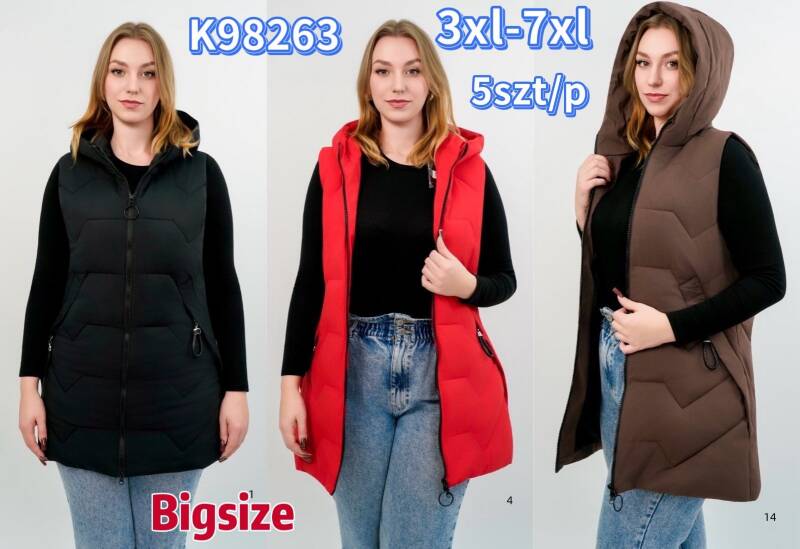 Kamizelki damskie Roz 3XL-7XL, Mix Kolor .Paczka 5 szt
