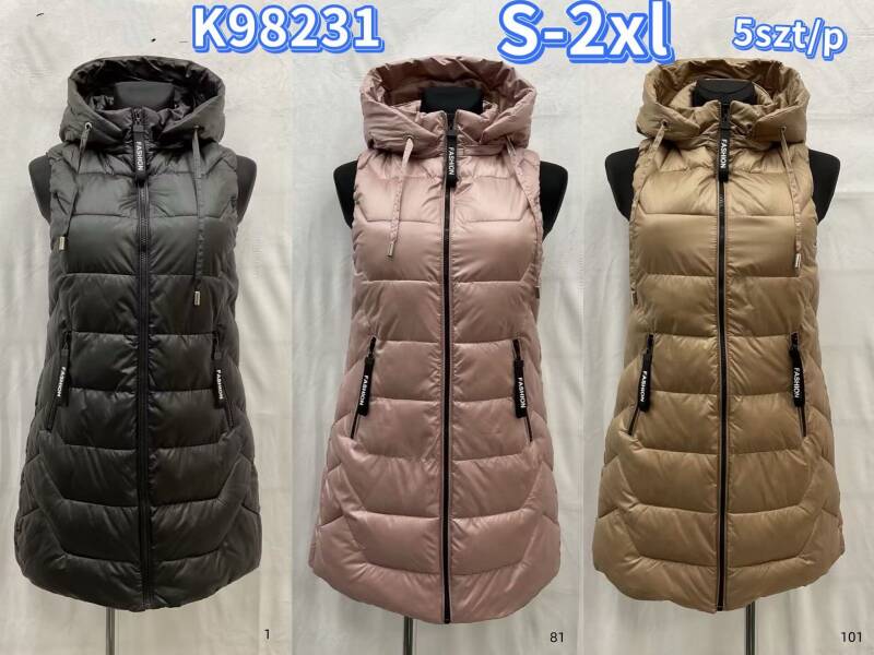 Kamizelki damskie Roz S-2XL, Mix Kolor .Paczka 5 szt