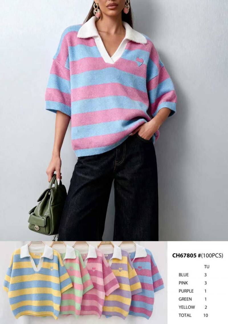 Bluzka damskie (Francja produkt) Roz Standard, Mix Kolor .Paczka 10 szt