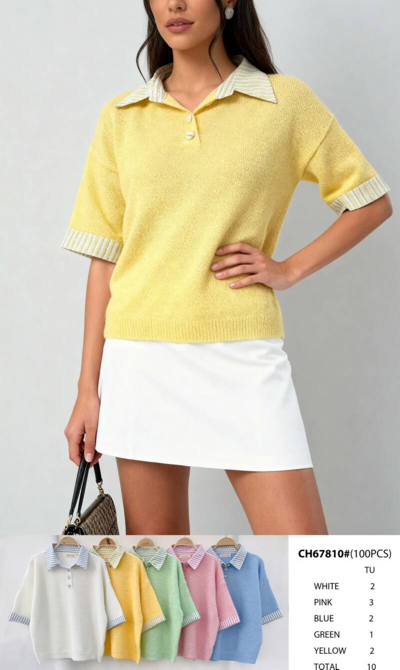 Bluzka damskie (Francja produkt) Roz Standard, Mix Kolor .Paczka 10 szt