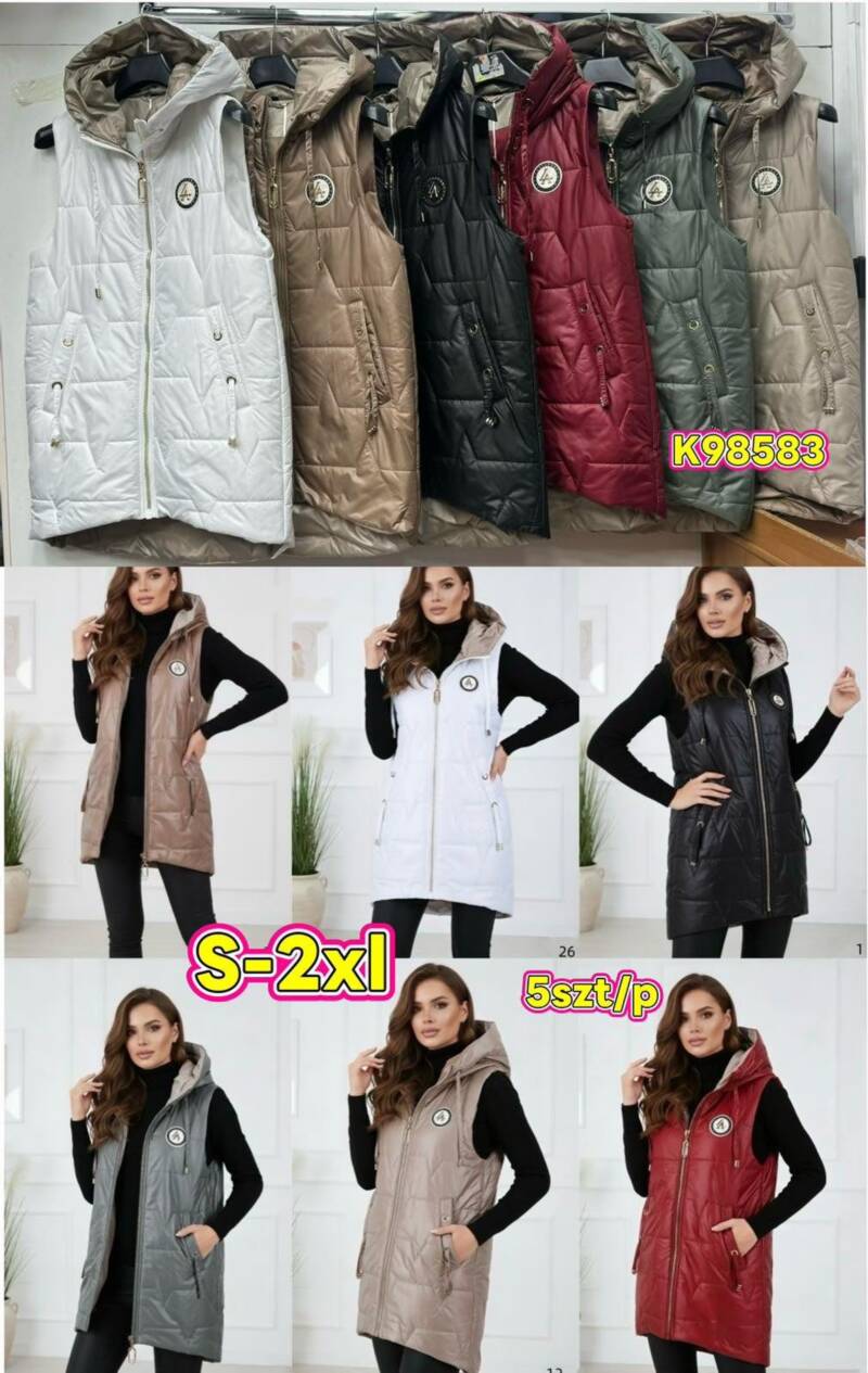 Kamizelki damskie Roz S-2XL, Mix Kolor .Paczka 5 szt 1
