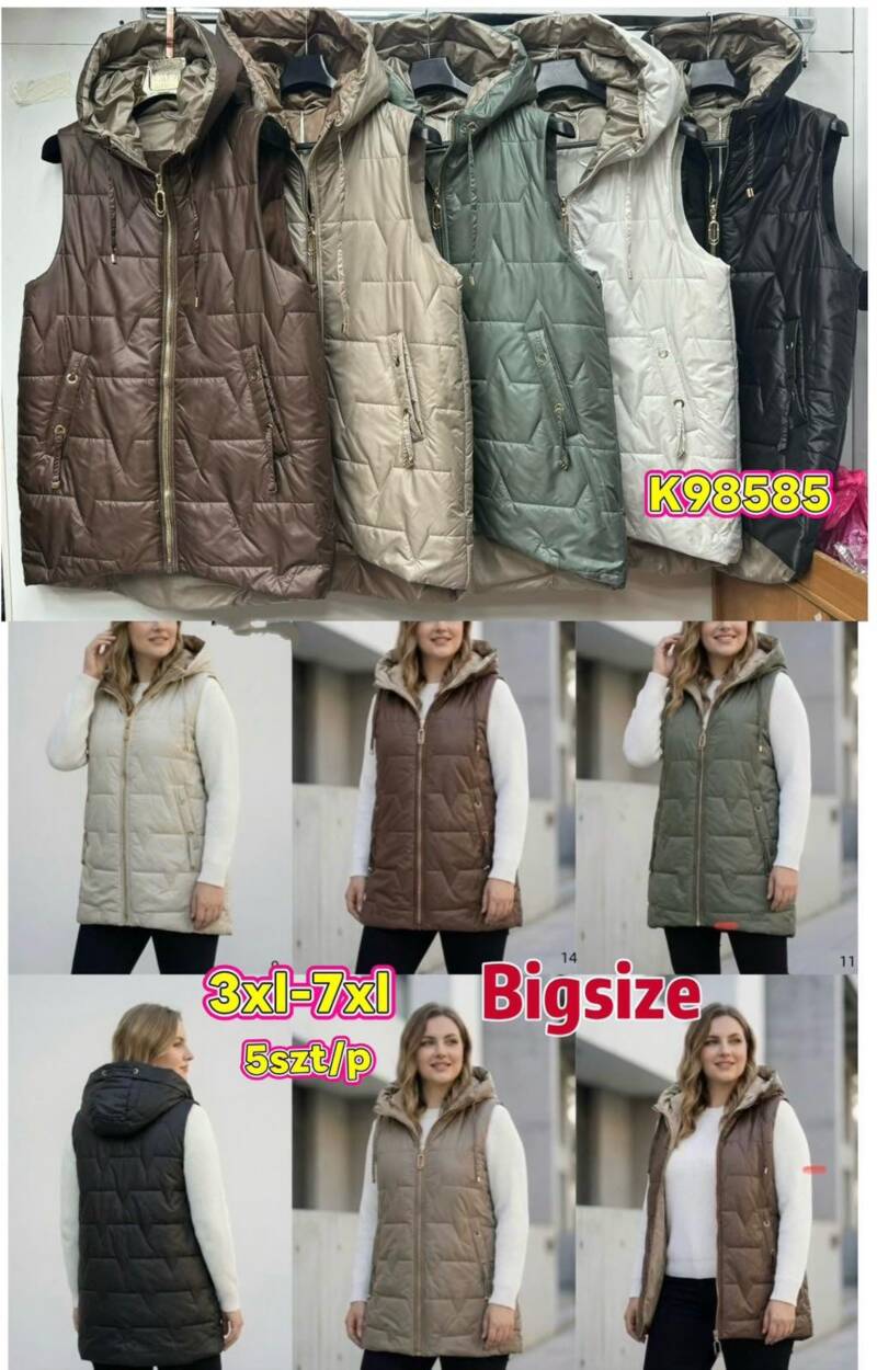 Kamizelki damskie Roz 3XL-7XL, Mix Kolor .Paczka 5 szt