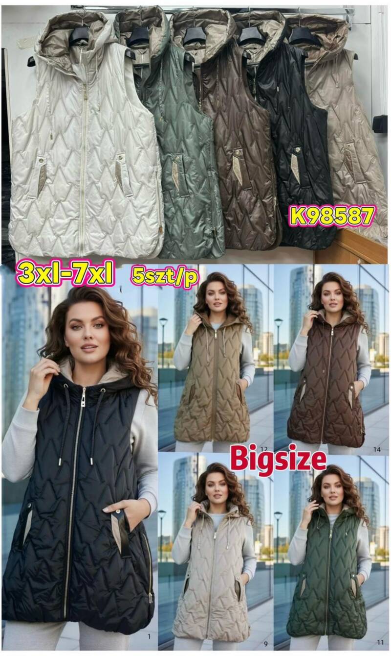 Kamizelki damskie Roz 3XL-7XL, Mix Kolor .Paczka 5 szt