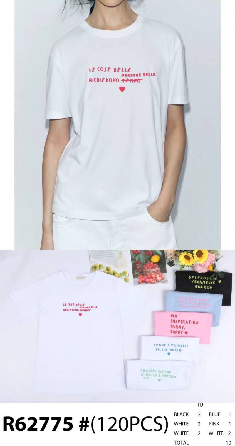 Bluzka damskie (Francja produkt) Roz Standard, Mix Kolor .Paczka 10 szt