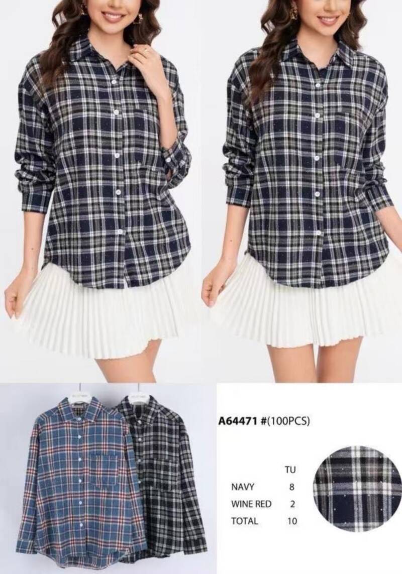 Koszule damskie (Francja produkt) Roz Standard, Mix Kolor .Paczka 10 szt