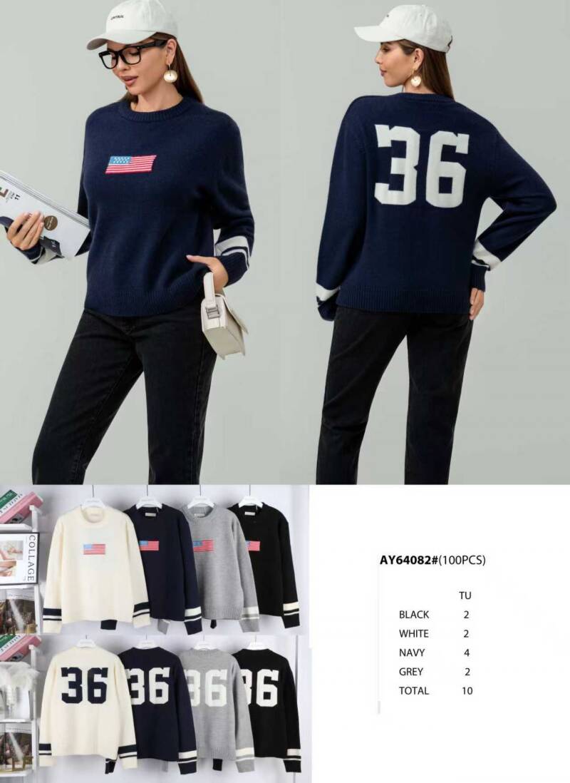 Swetry damskie (Francja produkt) Roz Standard, Mix Kolor .Paczka 10 szt