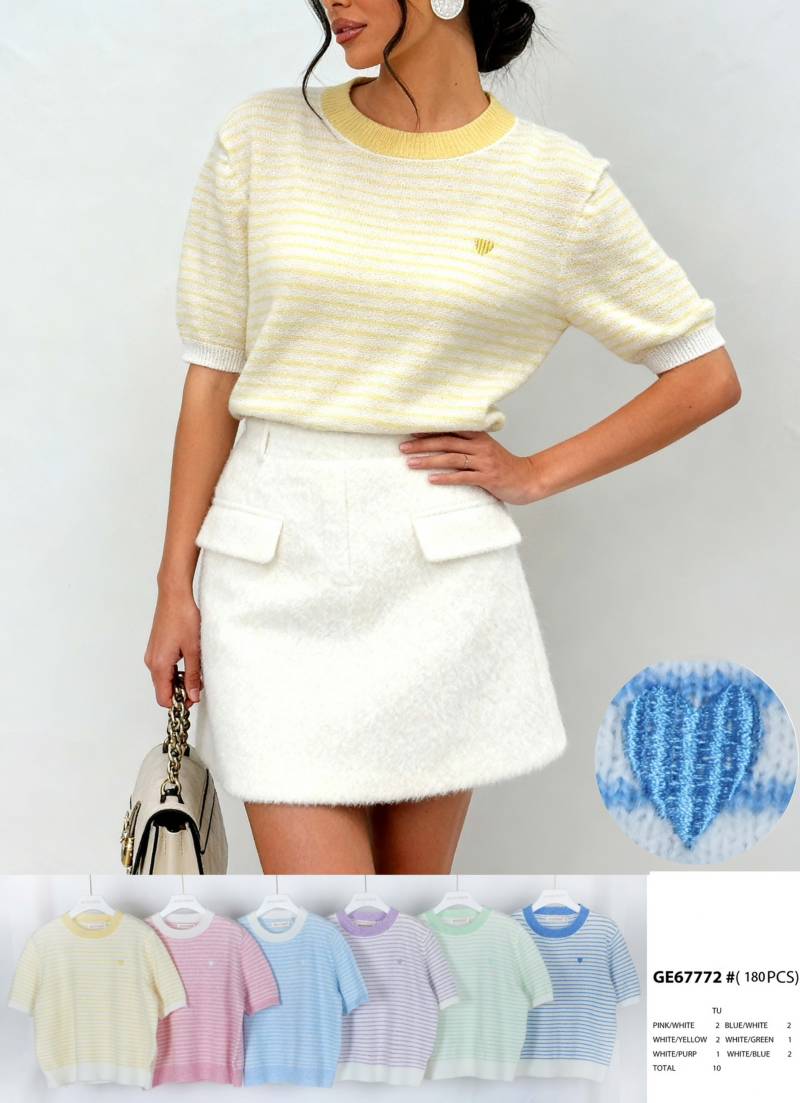 Bluzka damskie (Francja produkt) Roz Standard, Mix Kolor .Paczka 10 szt