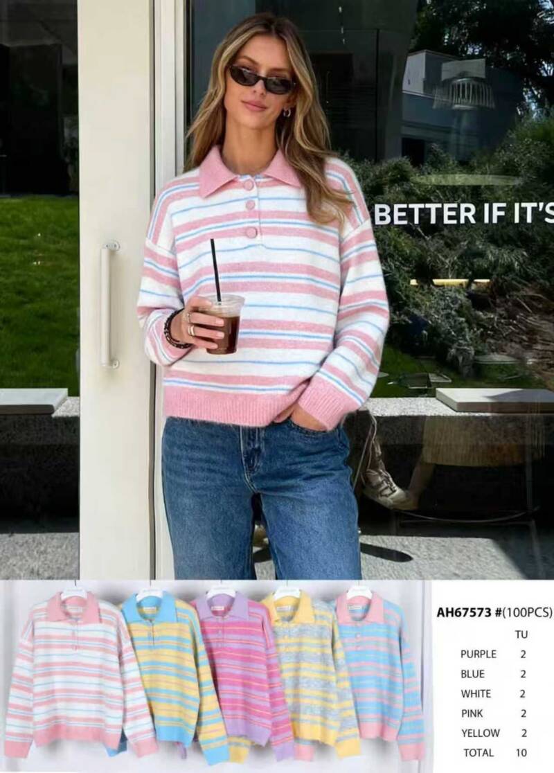 Swetry damskie (Francja produkt) Roz Standard, Mix Kolor .Paczka 10 szt