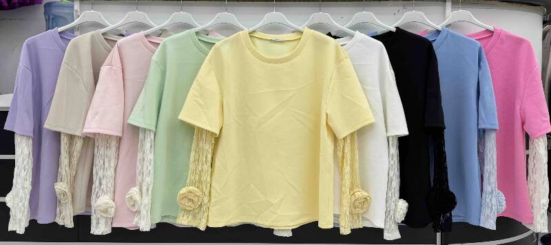 Bluzki damskie (Włoskie produkt) Roz Standard, Mix Kolor Paczka 5 szt