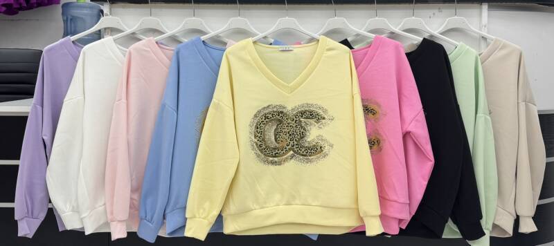 Bluzki damskie (Włoskie produkt) Roz Standard, Mix Kolor Paczka 5 szt