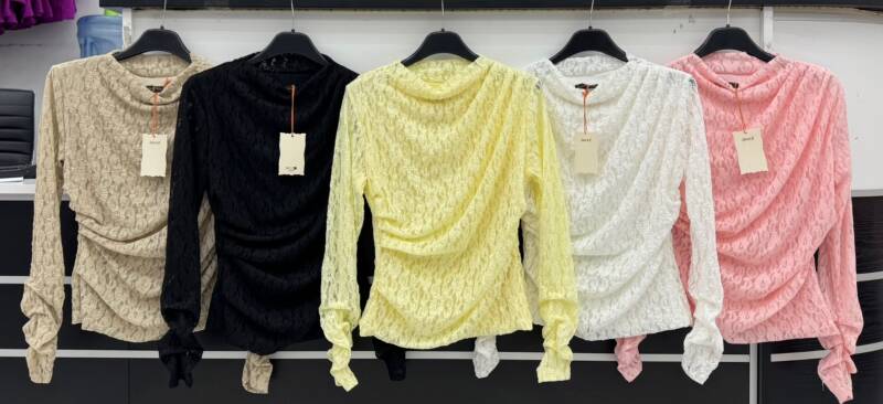 Bluzki damskie (Włoskie produkt) Roz Standard, Mix Kolor Paczka 5 szt