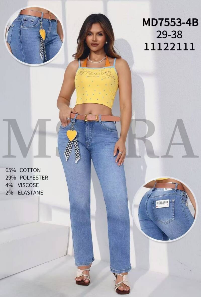 Spodnie damskie jeansy Roz 29-38, 1 Kolor Paczka 10 szt