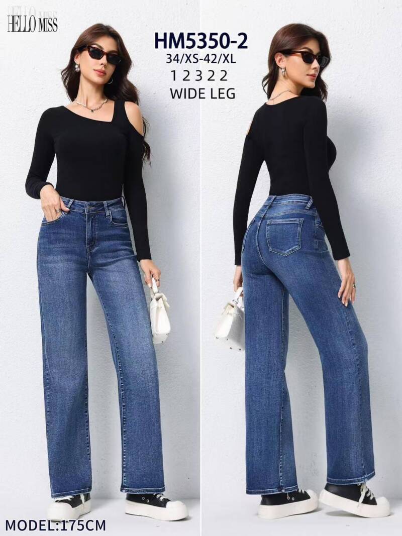 Spodnie damskie jeansy Roz XS-XL, 1 Kolor Paczka 10 szt