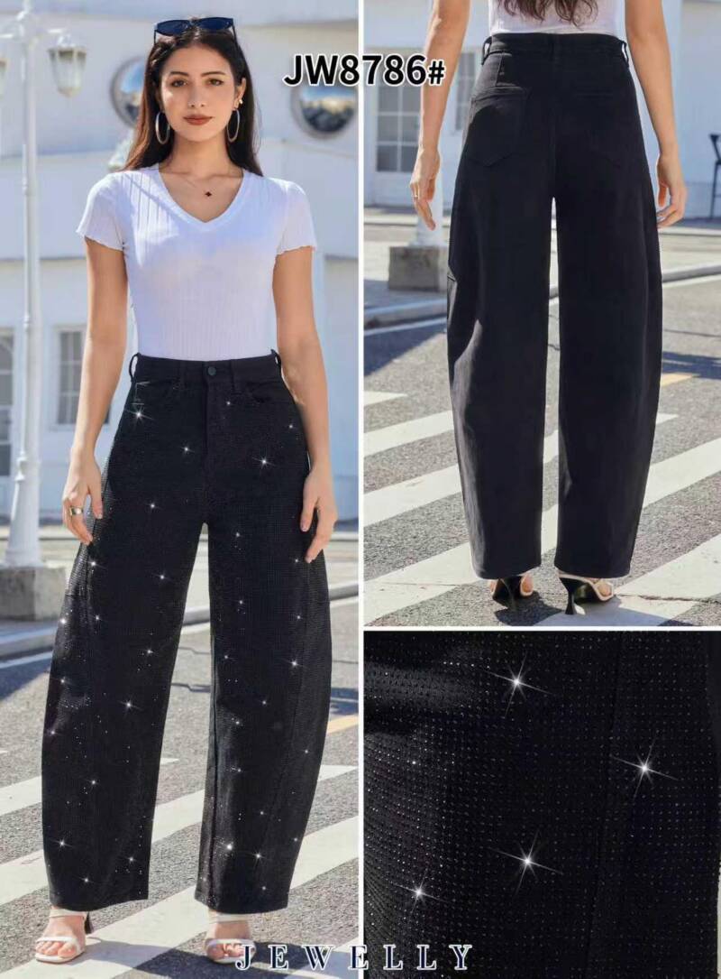 Spodnie damskie jeansy Roz XS-XL, 1 Kolor Paczka 10 szt