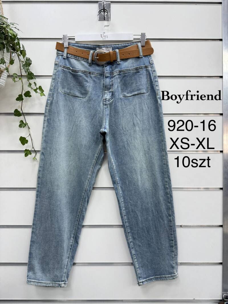 Spodnie damskie jeansy Roz XS-XL, 1 Kolor Paczka 10 szt