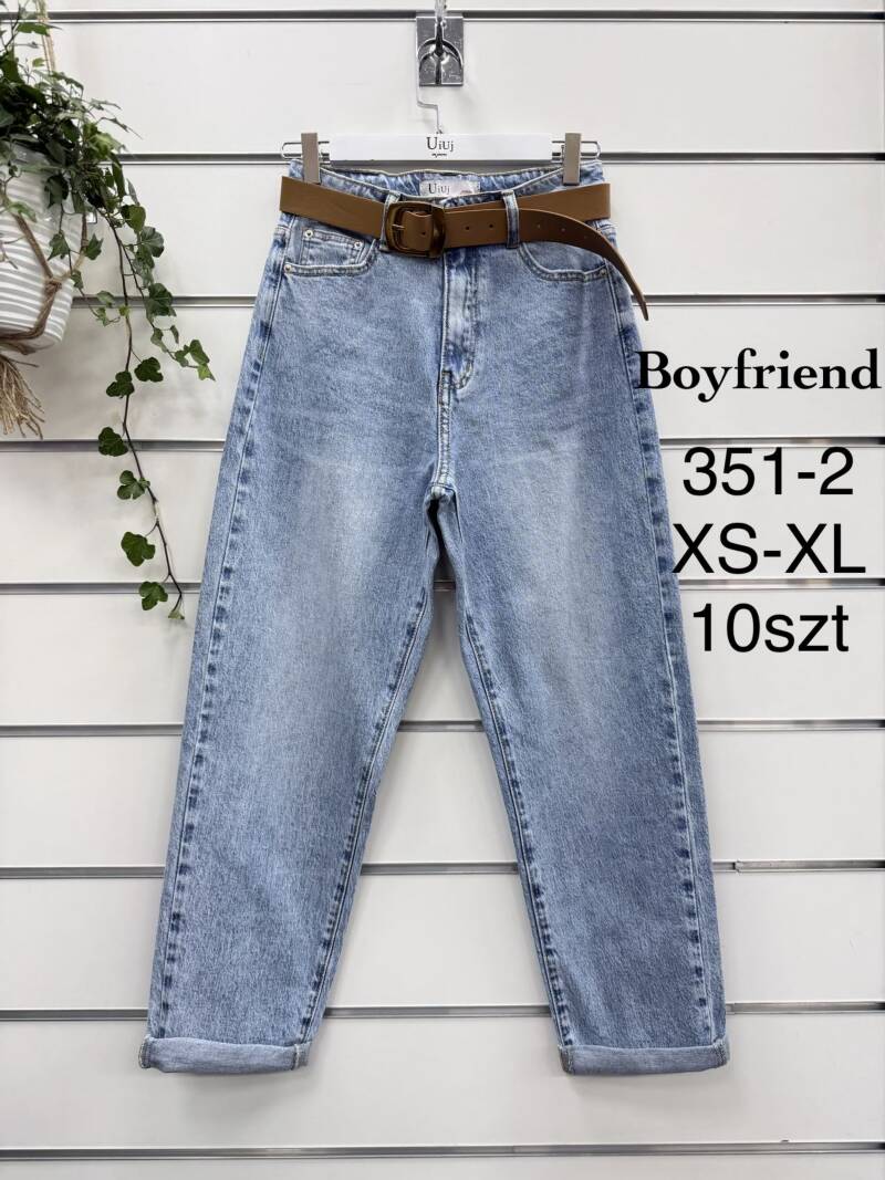 Spodnie damskie jeansy Roz XS-XL, 1 Kolor Paczka 10 szt