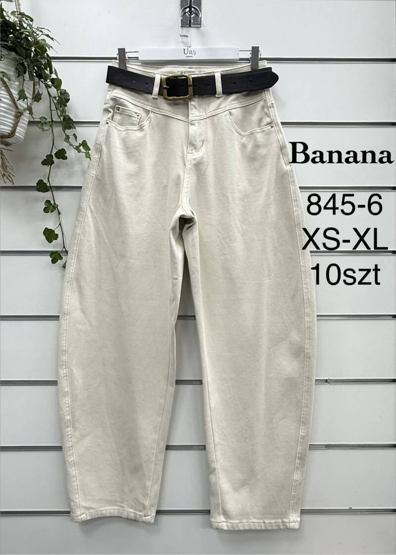 Spodnie damskie jeansy Roz XS-XL, 1 Kolor Paczka 10 szt