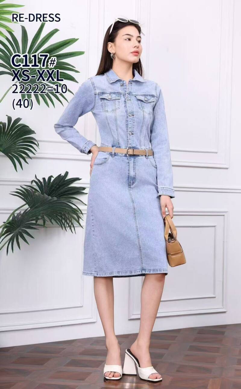 Sukienki damskie jeansy Roz XS-XL, 1 Kolor Paczka 10 szt