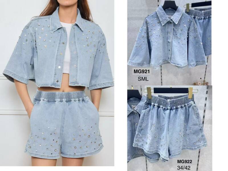 Komplet damskie jeansy Roz 34-42, 1 Kolor Paczka 6 szt