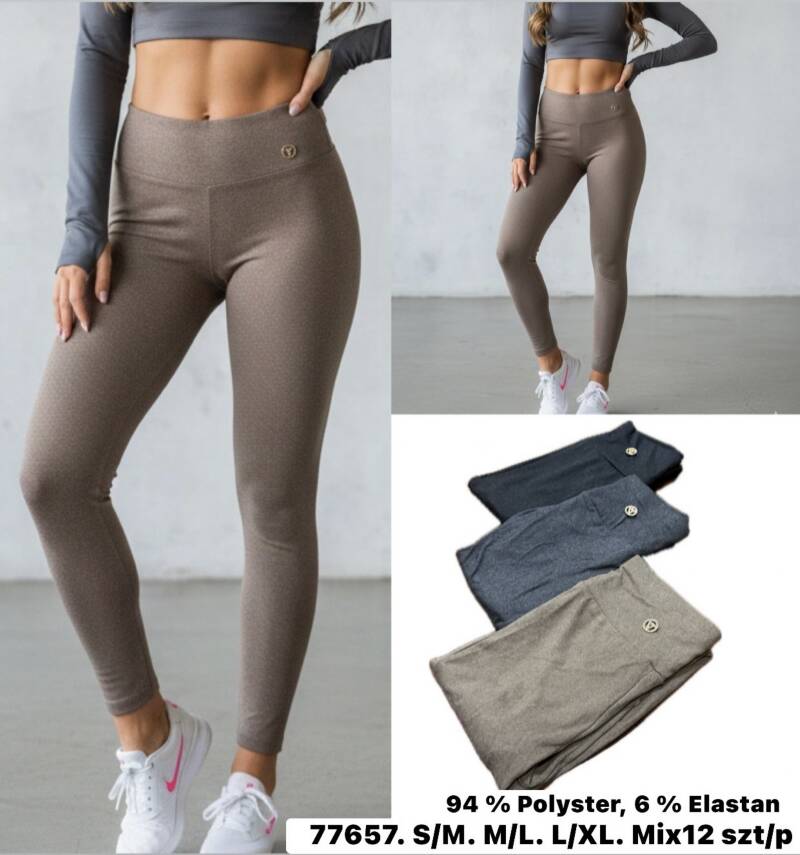 Legginsy damskie Roz S/M-M/L-L/XL, Mix Kolor Paczka 12 szt