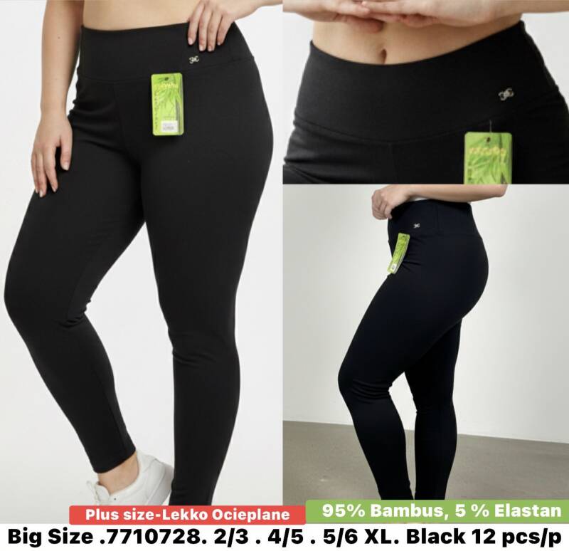 Leginsy damskie Roz 2XL-6XL, 1 Kolor Paczka 12 szt