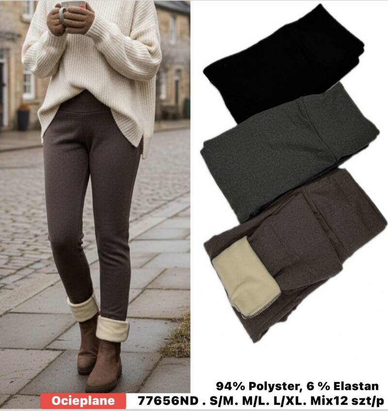 Legginsy damskie Roz S/M-M/L-L/XL , Mix Kolor Paczka 12 szt