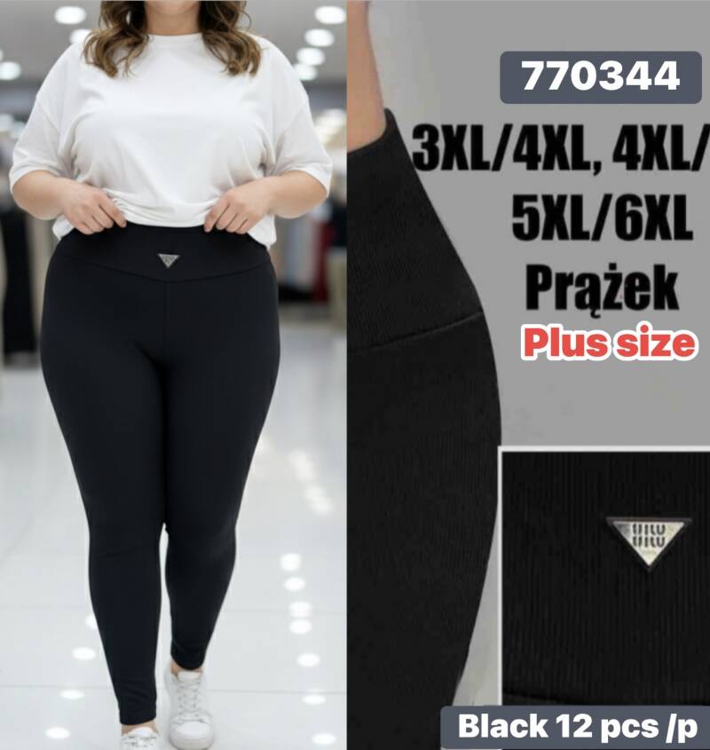 Legginsy damskie Roz 3XL-6XL , 1 Kolor Paczka 12 szt