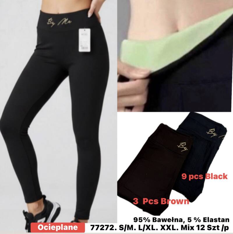Legginsy damskie Roz S-2XL, 1 Kolor Paczka 12 szt