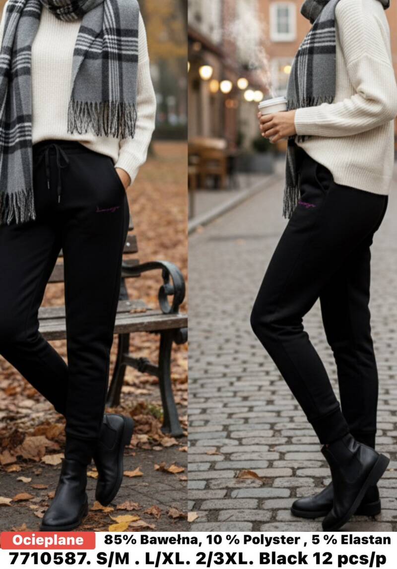 Spodnie damskie Roz S-3XL, 1 Kolor Paczka 12 szt