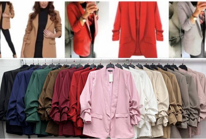 Żakiety damskie (Włoskie produkt) Roz 2XL-6XL, Mix Kolor Paczka 5 szt