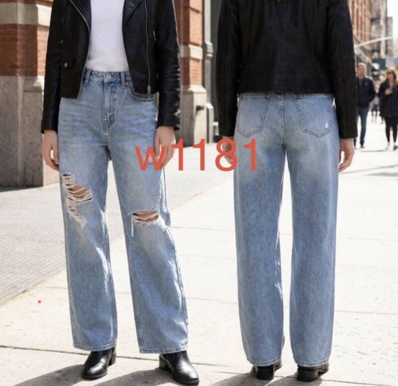 Spodnie damskie jeansy Roz XS-XL, 1 Kolor Paczka 10 szt